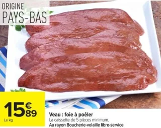 Veau : foie à poêler