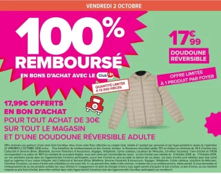 Doudoune réversible adulte TEX