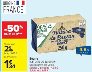 Beurre NATURE DE BRETON