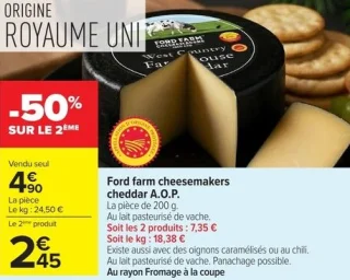 Ford farm cheesemakers cheddar A.O.P.