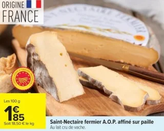 Saint-Nectaire fermier A.O.P. affiné sur paille