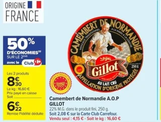 Camembert de Normandie A.O.P GILLOT