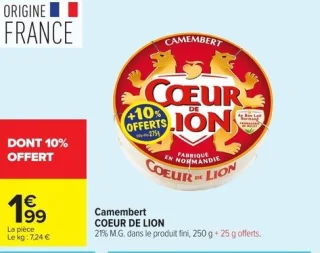 Camembert COEUR DE LION