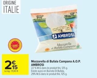 Mozzarella di Bufala Campana A.O.P. AMBROSI