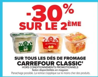 Dés de fromage Carrefour Classic'