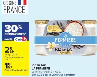 Riz au Lait LA FERMIÈRE