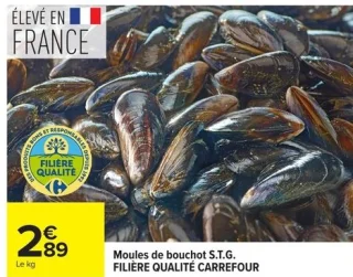 Moules de bouchot S.T.G. FILIÈRE QUALITÉ CARREFOUR