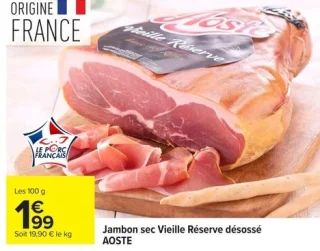Jambon sec Vieille Réserve désossé AOSTE