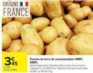 Pomme de terre de consommation SIMPL