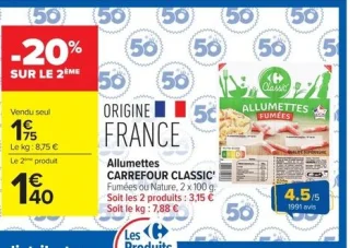 Allumettes Carrefour Classic
