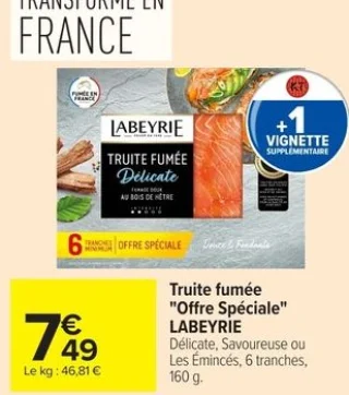 Truite fumée "Offre Spéciale" LABEYRIE