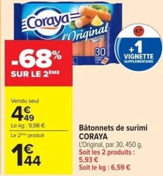 Bâtonnets de surimi CORAYA