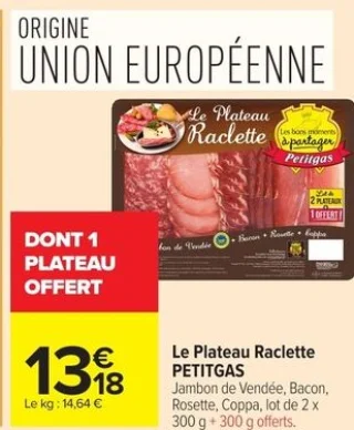 Le Plateau Raclette PETITGAS