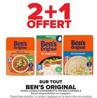 Sur tout Ben's Original (Riz à la méditerranéenne, Riz Long Grain, Riz Basmati...)
