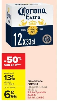 Bière blonde CORONA
