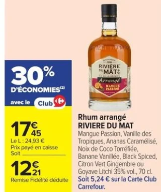 Rhum arrangé RIVIÈRE DU MÂT
