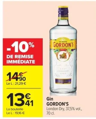 Gin GORDON'S London Dry