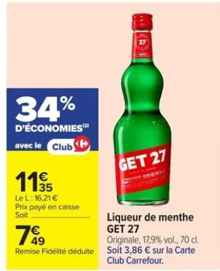 Liqueur de menthe GET 27