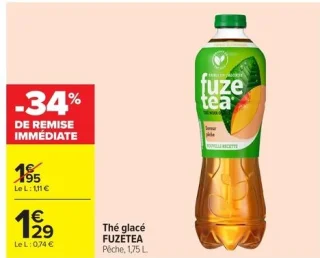 Thé glacé FUZETEA Pêche