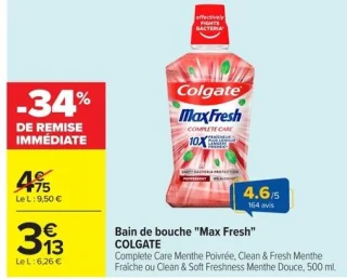 Bain de bouche "Max Fresh" COLGATE