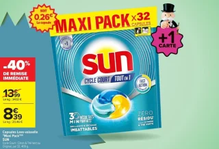 Capsules Lave-vaisselle "Maxi Pack" SUN