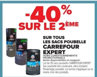 Sacs poubelle CARREFOUR EXPERT