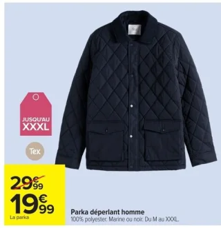 Parka déperlant homme Tex