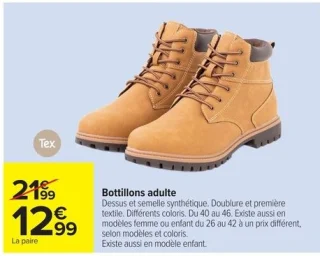 Tex Bottillons adulte