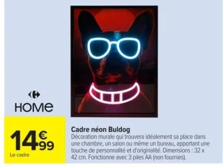 Cadre néon Buldog