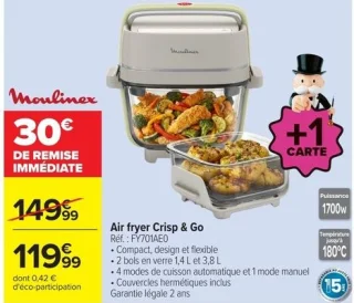 Air fryer Crisp & Go Moulinex FR701AE0