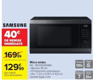 Micro-ondes Samsung MS32DG4504AG
