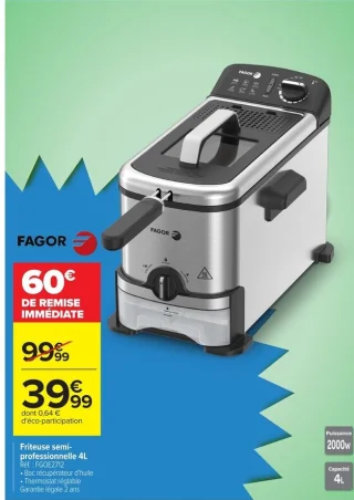 Friteuse semi-professionnelle 4L Fagor FGOE2712