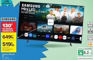 Téléviseur Mini LED 4K* Samsung 55M74H