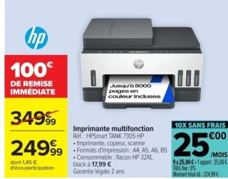 Imprimante multifonction HP Smart Tank 7305