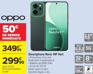 Smartphone Reno 14F Vert