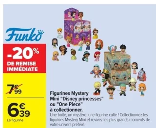 Figurines Mystery Mini "Disney princesses" ou "One Piece" Funko