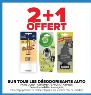 Sur tous les désodorisants auto