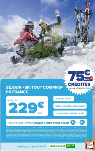 Séjour «Ski tout compris» en France - Carrefour Voyages