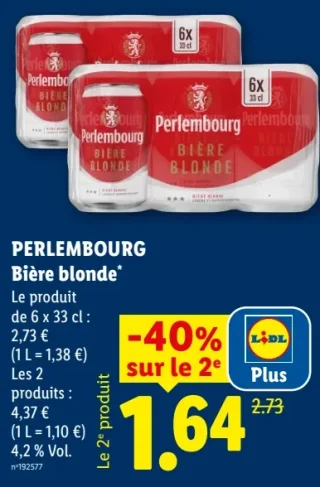 PERLEMBOURG Bière blonde