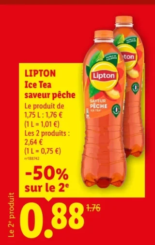 LIPTON Ice Tea saveur pêche