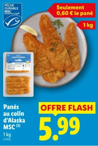 Panés au colin d'Alaska MSC