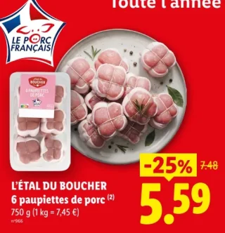 L'Étal du Boucher 6 paupiettes de porc