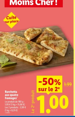 Barchetta aux quatre fromages