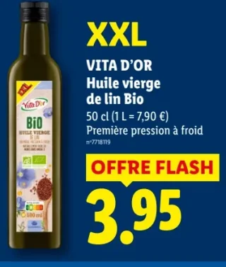 VITA D'OR Huile vierge de lin Bio XXL