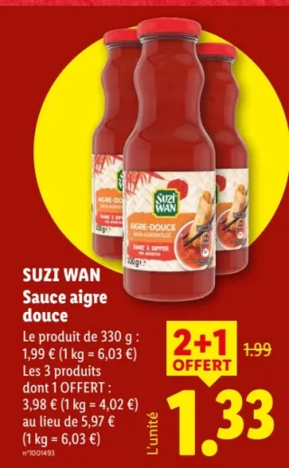 Suzi Wan Sauce aigre douce