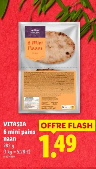 Vitasia 6 mini pains naan
