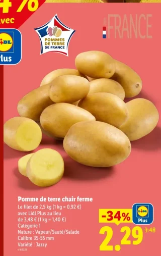 Pomme de terre chair ferme Jazzy