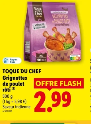 Toque du Chef Grignottes de poulet rôti