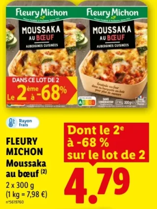 Fleury Michon Moussaka au bœuf