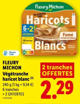 Fleury Michon Végétranche haricot blanc